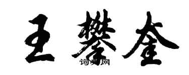 胡问遂王攀奎行书个性签名怎么写