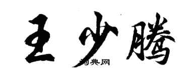 胡问遂王少腾行书个性签名怎么写