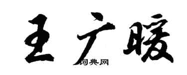 胡问遂王广暖行书个性签名怎么写