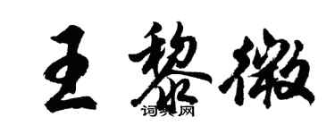 胡问遂王黎微行书个性签名怎么写