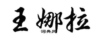 胡问遂王娜拉行书个性签名怎么写