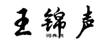 胡问遂王锦声行书个性签名怎么写