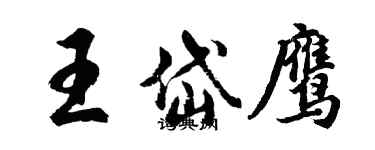 胡问遂王岱鹰行书个性签名怎么写