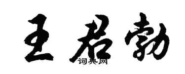 胡问遂王君勃行书个性签名怎么写