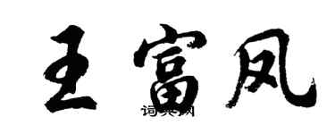 胡问遂王富凤行书个性签名怎么写