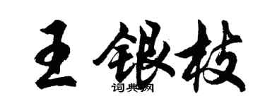 胡问遂王银枝行书个性签名怎么写