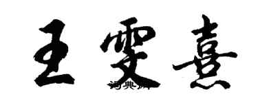 胡问遂王雯熹行书个性签名怎么写