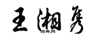 胡问遂王湘隽行书个性签名怎么写