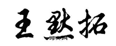 胡问遂王默拓行书个性签名怎么写