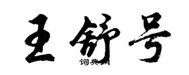 胡问遂王舒号行书个性签名怎么写