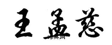 胡问遂王孟慈行书个性签名怎么写