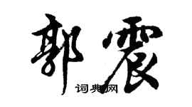 胡问遂郭震行书个性签名怎么写