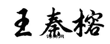 胡问遂王秦榕行书个性签名怎么写