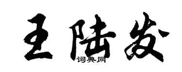 胡问遂王陆发行书个性签名怎么写