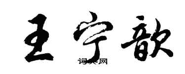 胡问遂王宁歆行书个性签名怎么写