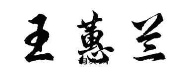 胡问遂王蕙兰行书个性签名怎么写