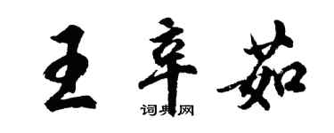 胡问遂王辛茹行书个性签名怎么写