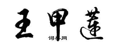 胡问遂王甲莲行书个性签名怎么写