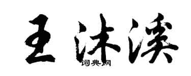 胡问遂王沐溪行书个性签名怎么写
