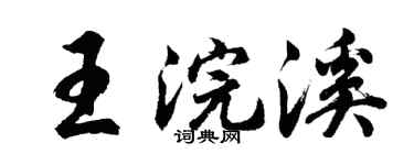 胡问遂王浣溪行书个性签名怎么写