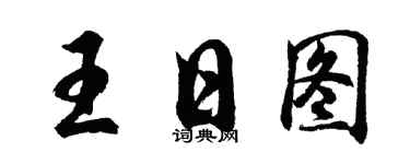 胡问遂王日图行书个性签名怎么写