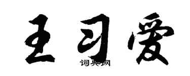 胡问遂王习爱行书个性签名怎么写