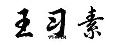 胡问遂王习素行书个性签名怎么写