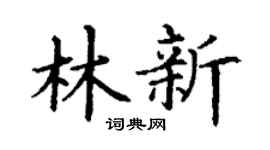 丁谦林新楷书个性签名怎么写