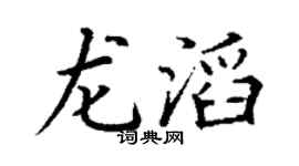 丁谦龙滔楷书个性签名怎么写