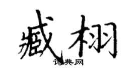 丁谦臧栩楷书个性签名怎么写