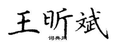 丁谦王昕斌楷书个性签名怎么写