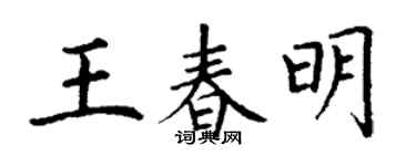 丁谦王春明楷书个性签名怎么写