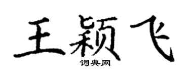 丁谦王颖飞楷书个性签名怎么写