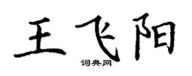 丁谦王飞阳楷书个性签名怎么写