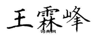 丁谦王霖峰楷书个性签名怎么写