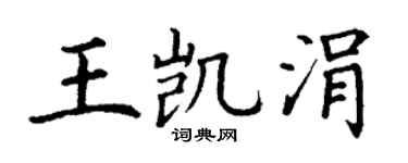 丁谦王凯涓楷书个性签名怎么写