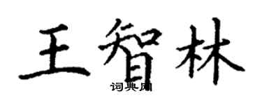 丁谦王智林楷书个性签名怎么写