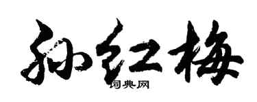 胡问遂孙红梅行书个性签名怎么写