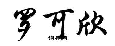 胡问遂罗可欣行书个性签名怎么写