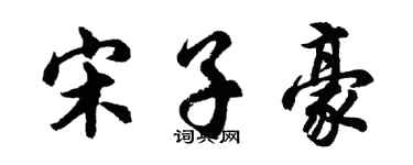 胡问遂宋子豪行书个性签名怎么写