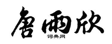 胡问遂唐雨欣行书个性签名怎么写