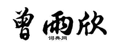 胡问遂曾雨欣行书个性签名怎么写