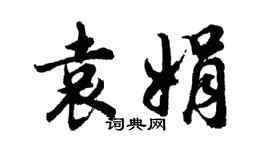 胡问遂袁娟行书个性签名怎么写