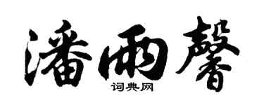 胡问遂潘雨馨行书个性签名怎么写