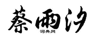 胡问遂蔡雨汐行书个性签名怎么写