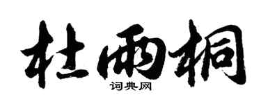 胡问遂杜雨桐行书个性签名怎么写