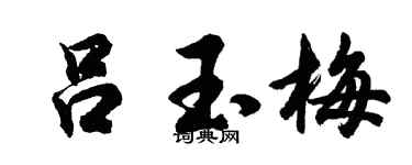 胡问遂吕玉梅行书个性签名怎么写