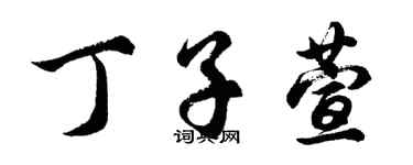 胡问遂丁子萱行书个性签名怎么写