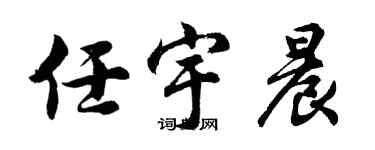 胡问遂任宇晨行书个性签名怎么写