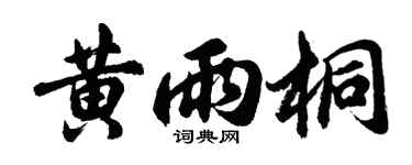 胡问遂黄雨桐行书个性签名怎么写